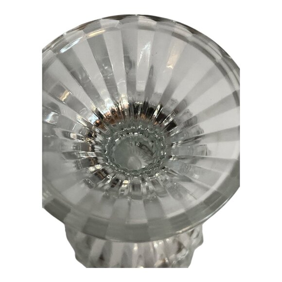 Vintage Italian Crystal Stemware Set Of 4 With Elegant Cut Glass Detailing - Picture 3 of 4